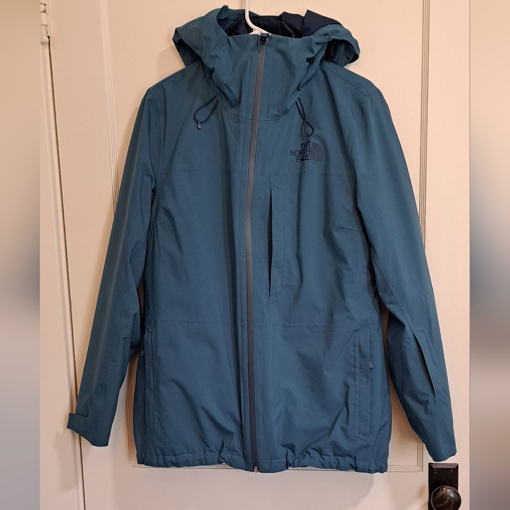 The North Face Mallard Blue Thermoball Eco Snow Triclimate Jacket Womens Large